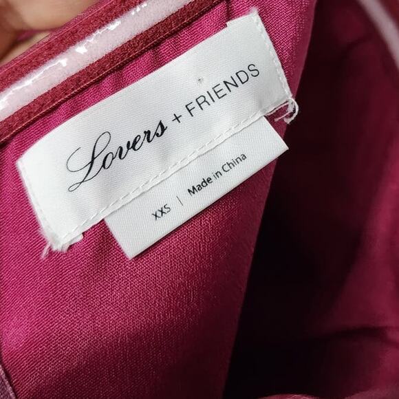 Lovers + Friends Octavia Crop Top in Magenta Corset Balloon Sleeve Tulle Blouse - Picture 6 of 9